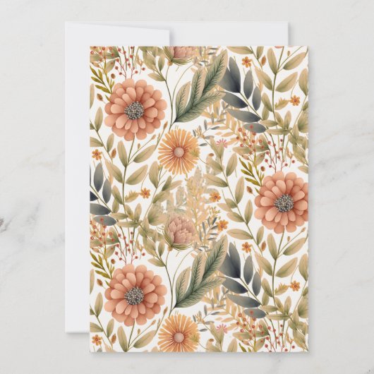 かわいいクマの赤ちゃんシャワーを待つことができる 招待状 (裏面)