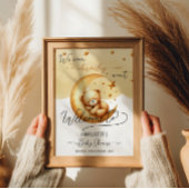 かわいいクマの赤ちゃんシャワー歓迎を待つことができる ポスター