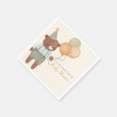 かわいいクマの赤ちゃんシャワー スタンダードカクテルナプキン (角)