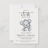 かわいいクマの赤ちゃんシャワー 招待状 (正面)