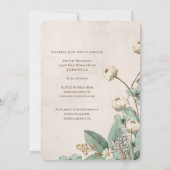 かわいいクマの赤ちゃんシャワー 招待状 (裏面)