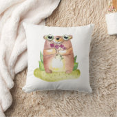 かわいいクマの赤ちゃん。子供の動物水彩。ベビー クッション (ブランケット)