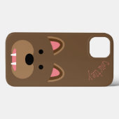 かわいいクマの顔カスタマイズ Case-Mate iPhoneケース (裏面 (横))