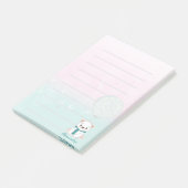 かわいいクマの風船で水の色をリストに  ポストイット (アングル)