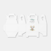 かわいいクマの風船とユーカリ少年の赤ちゃんシャワー フェイバーボックス (折り畳みなし)