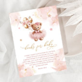 かわいいクマの風船赤ちゃんシャワーベビー エンクロージャーカード