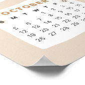 かわいいクマの2025年カレンダー ポスター (角)