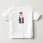 かわいいクマの3rd誕生日と名前トドラーTシャツ トドラーTシャツ (裏面)