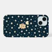 かわいいクマのiPhoneケース iPhone 15ケース (裏面横)