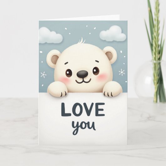 かわいいクマのLOVEカード カード (正面)