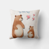 かわいいクマをテーマにした子供部屋デザイン クッション (裏面)