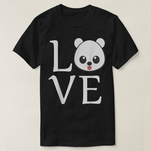 かわいいクマを愛する Tシャツ (デザイン正面)