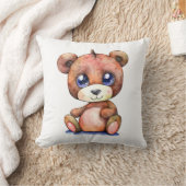 かわいいクマクールテディ前向き クッション (ブランケット)