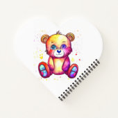 かわいいクマクールテディ前向き ノートブック (裏面)