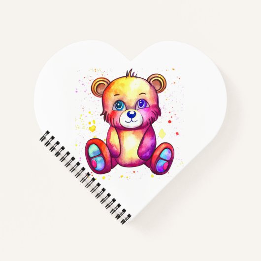 かわいいクマクールテディ前向き ノートブック (正面)