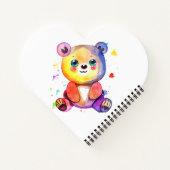 かわいいクマクールテディ前向き ノートブック (裏面)