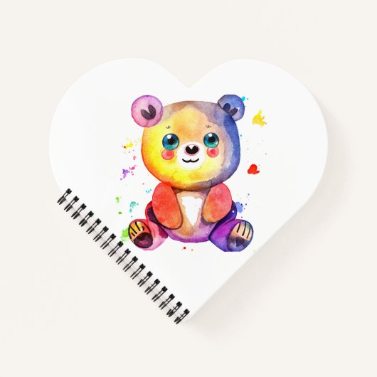 かわいいクマクールテディ前向き ノートブック (正面)