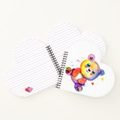 かわいいクマクールテディ前向き ノートブック (内部)