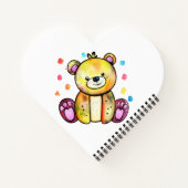 かわいいクマクールテディ前向き ノートブック (裏面)