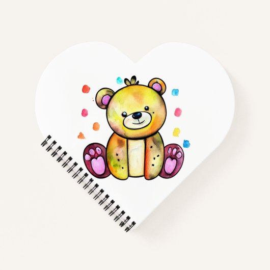 かわいいクマクールテディ前向き ノートブック (正面)