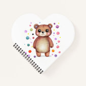 かわいいクマクールテディ前向き ノートブック (正面)