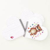 かわいいクマクールテディ前向き ノートブック (内部)