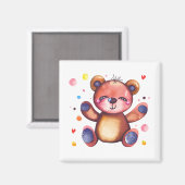 かわいいクマクールテディ前向き マグネット (正面/裏面)