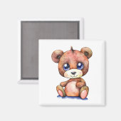 かわいいクマクールテディ前向き マグネット (正面/裏面)