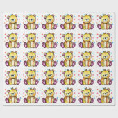 かわいいクマクールテディ前向き ラッピングペーパー (フラット)
