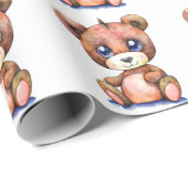 かわいいクマクールテディ前向き ラッピングペーパー (ロールコーナー)