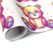 かわいいクマクールテディ前向き ラッピングペーパー (ロールコーナー)