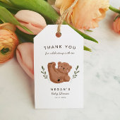 かわいいクマテーマベビーシャワーありがとう ギフトタグ