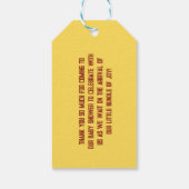 かわいいクマテーマ男の子ベビーシャワーギフトラベル ギフトタグ (裏面)