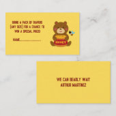 かわいいクマテーマ男の子ベビーシャワー エンクロージャーカード (正面/裏面)