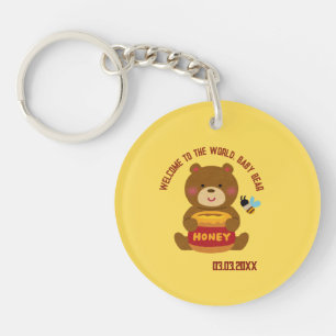 かわいいクマテーマ男の子ベビーシャワー キーホルダー