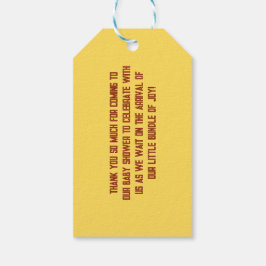 かわいいクマテーマ男の子ベビーシャワー ギフトタグ