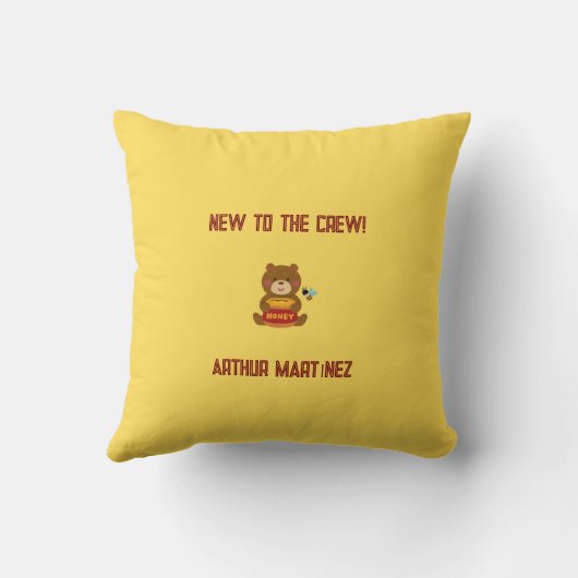 かわいいクマテーマ男の子ベビーシャワー クッション (裏面)