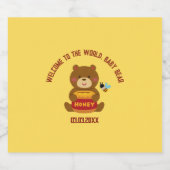 かわいいクマテーマ男の子ベビーシャワー ビールラベル (シングルラベル)