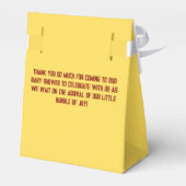 かわいいクマテーマ男の子ベビーシャワー フェイバーボックス (裏面サイド)