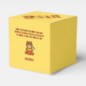 かわいいクマテーマ男の子ベビーシャワー フェイバーボックス (裏面サイド)