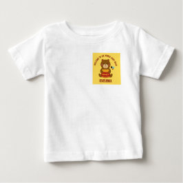 かわいいクマテーマ男の子ベビーシャワー ベビーTシャツ