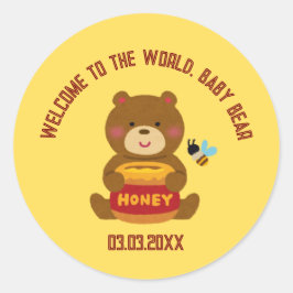 かわいいクマテーマ男の子ベビーシャワー ラウンドシール