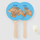 かわいいクマノミのイラスト ハンドファン (正面&裏面)