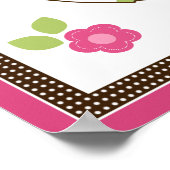 かわいいクマバチと花のベビーアートポスター ポスター (角)