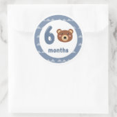 かわいいクマベビー月次マイルストーン ラウンドシール (バッグ)
