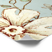 かわいいクマヴィンテージウェルカムベビーシャワーパウダーブルー ポスター (角)