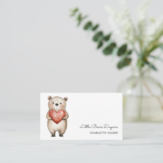 かわいいクマ保育園名刺 名刺 (スタンド正面)