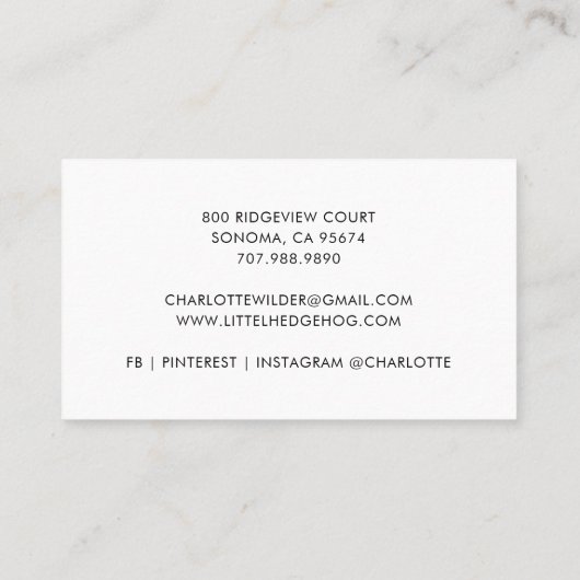 かわいいクマ保育園名刺 名刺 (裏面)