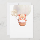 かわいいクマ我々は心待ちできるスクリプト赤ちゃんシャワー 招待状 (裏面)