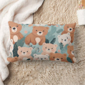 かわいいクマ枕 ランバークッション (ブランケット)